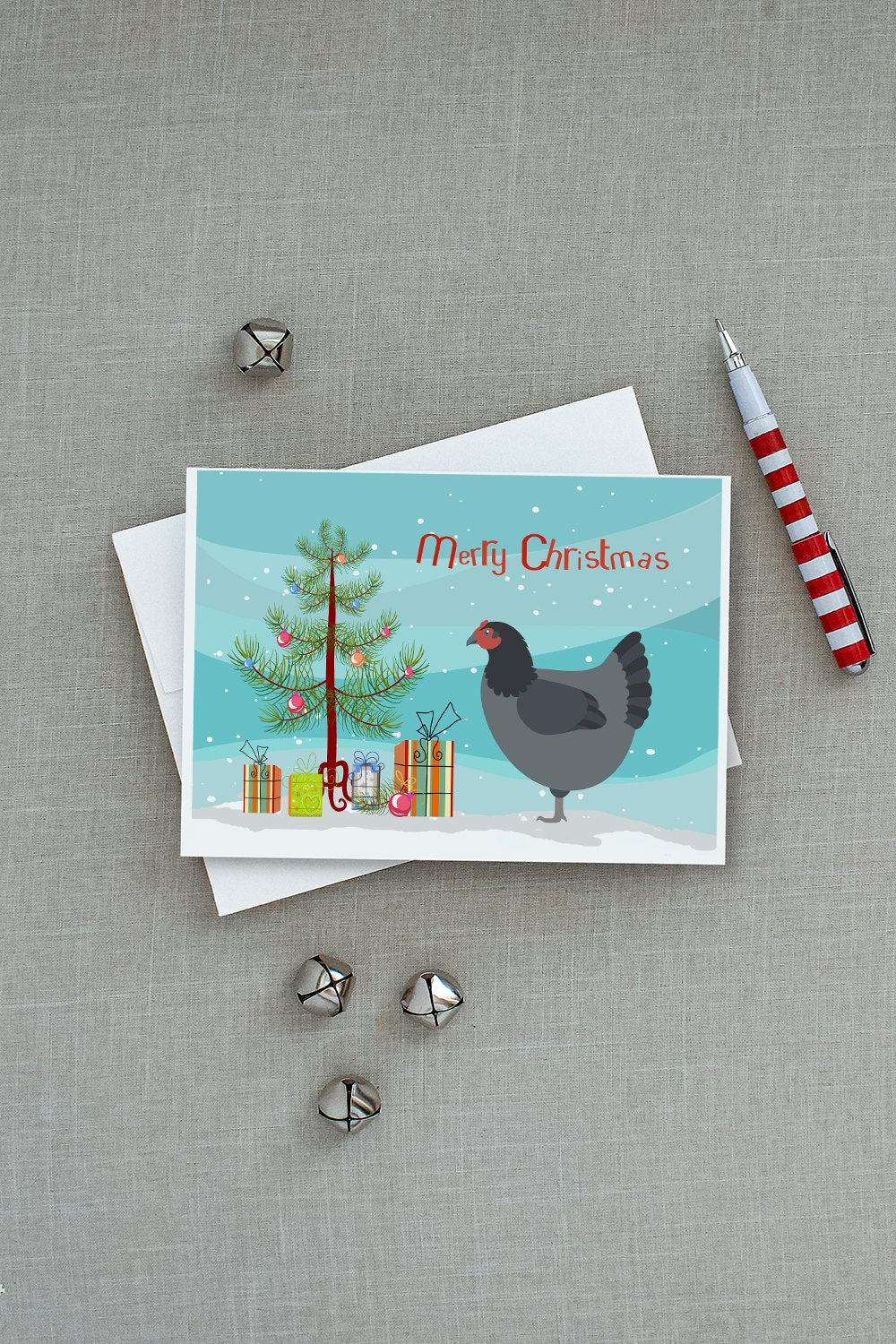 Jersey Giant Chicken Christmas Greeting Cards Pack of 8 Blank Cards with Envelopes Whimsical A7 Size 5x7
