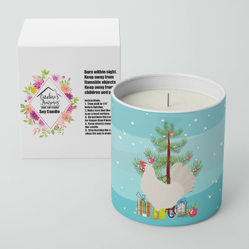 Leghorn Chicken Christmas Decorative Soy Candle Nature Soy Wax Essential Oil Home Decor Ideal for Bedroom Kitchen Bath Office Gift, 10 oz