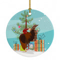 Malaysian Serama Chicken Christmas Ceramic Ornament Christmas Tree Hanging Decorations for Home Christmas Holiday, Party, Gift, 3 in, Multicolor