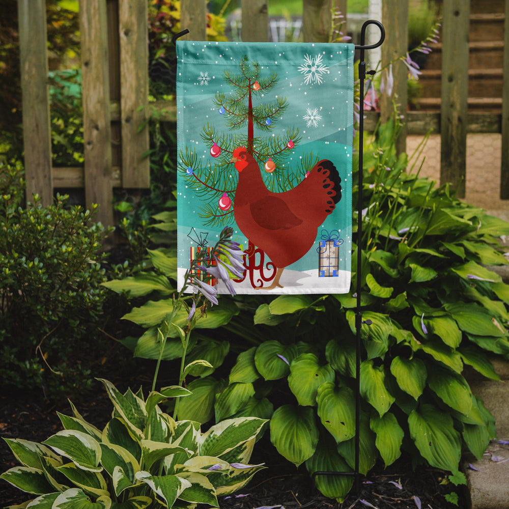 New Hampshire Red Chicken Christmas Garden Flag Mailbox Decorative Yard Banner Outside Patio Artwork for Flower Beds, Garden Size, Multicolor