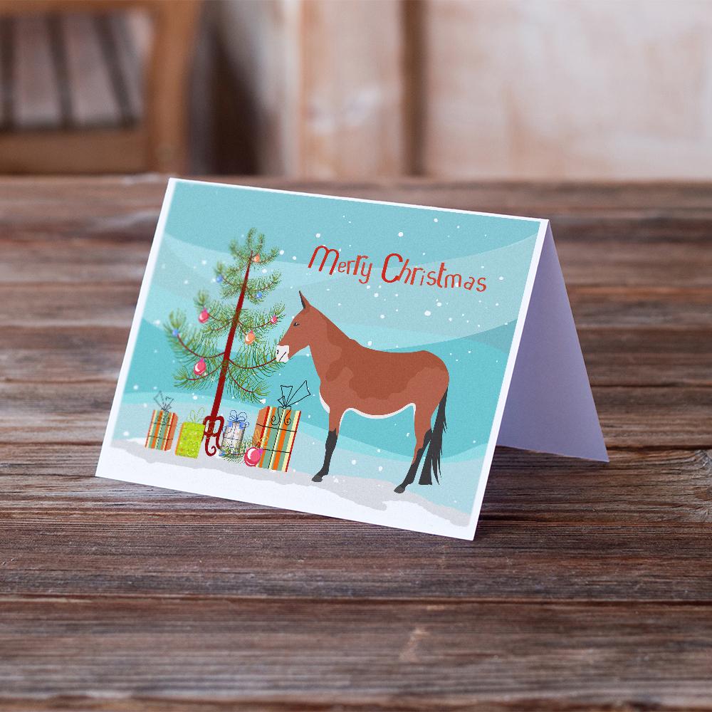 Mule Christmas Greeting Cards Pack of 8 Blank Cards with Envelopes Whimsical A7 Size 5x7