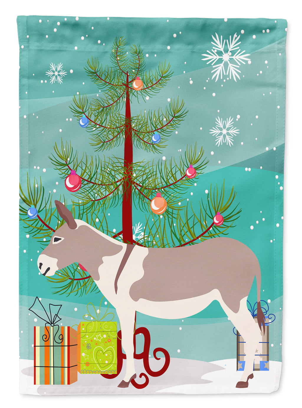 Australian Teamster Donkey Christmas Garden Flag Mailbox Decorative Yard Banner Outside Patio Artwork for Flower Beds, Garden Size, Multicolor