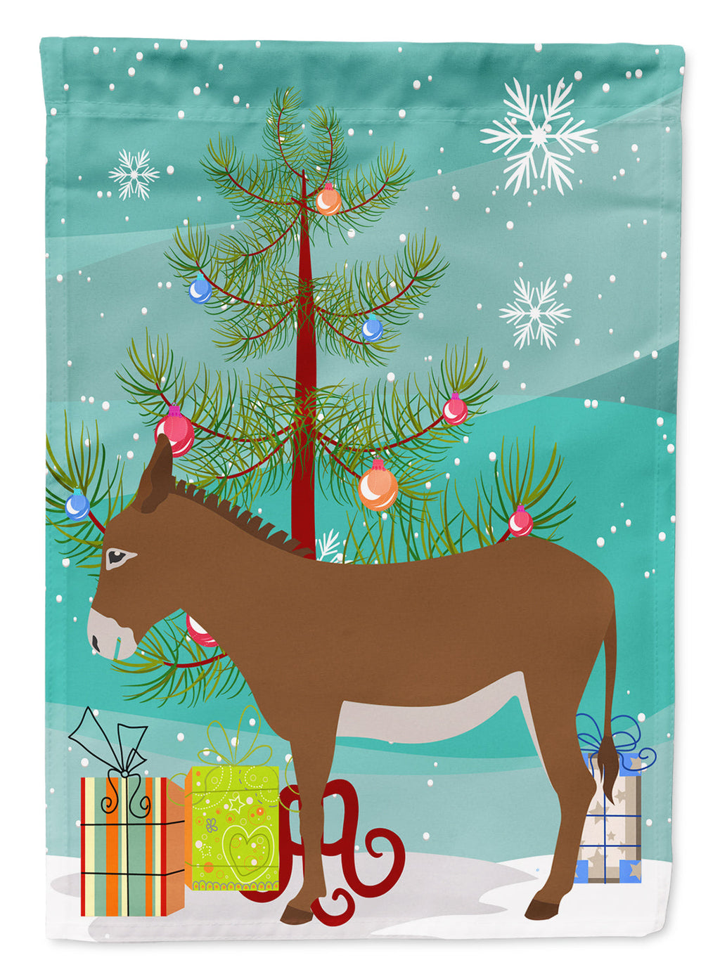 Cotentin Donkey Christmas Garden Flag Mailbox Decorative Yard Banner Outside Patio Artwork for Flower Beds, Garden Size, Multicolor