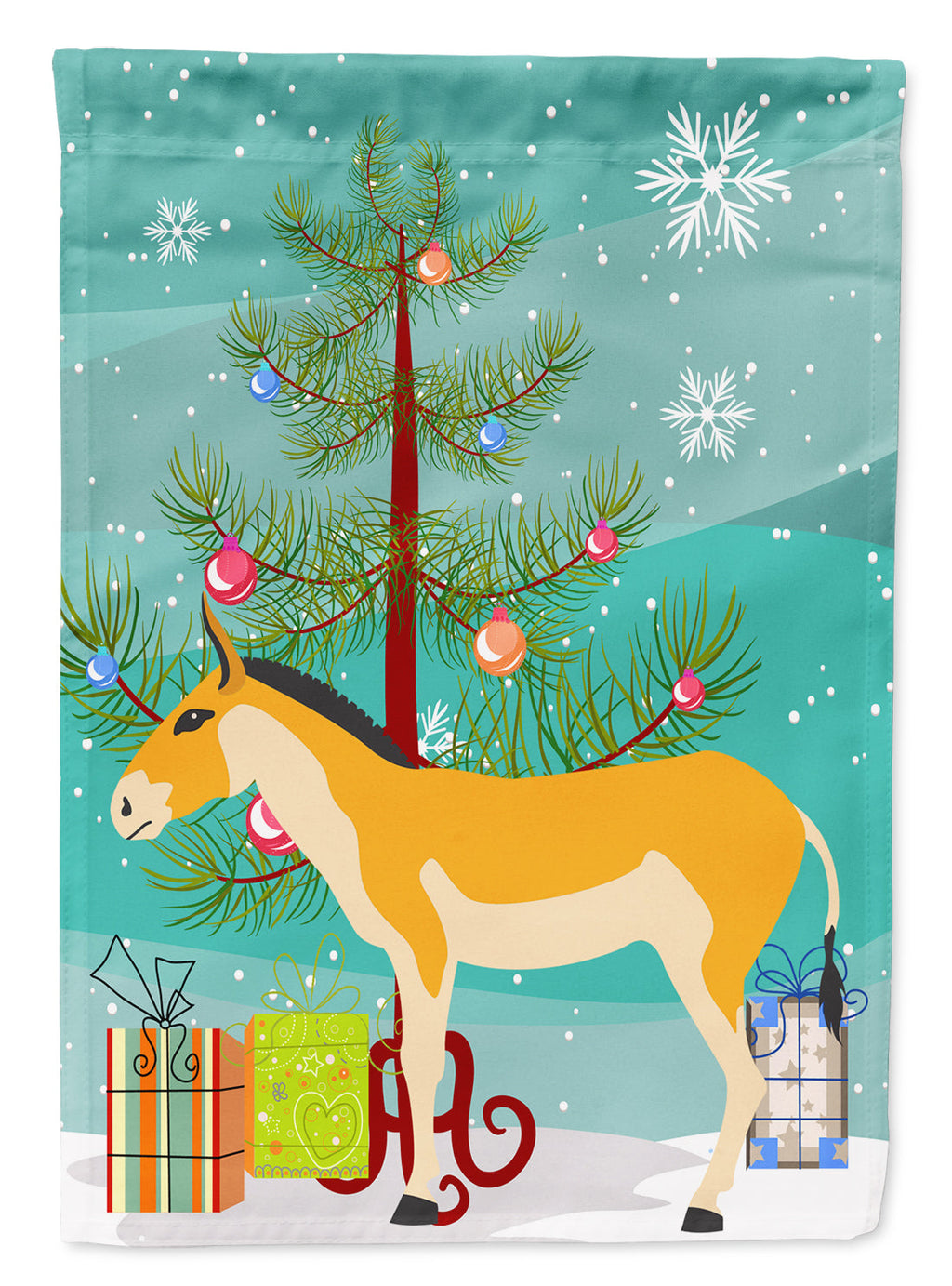 Turkmenian Kulan Donkey Christmas Garden Flag Mailbox Decorative Yard Banner Outside Patio Artwork for Flower Beds, Garden Size, Multicolor