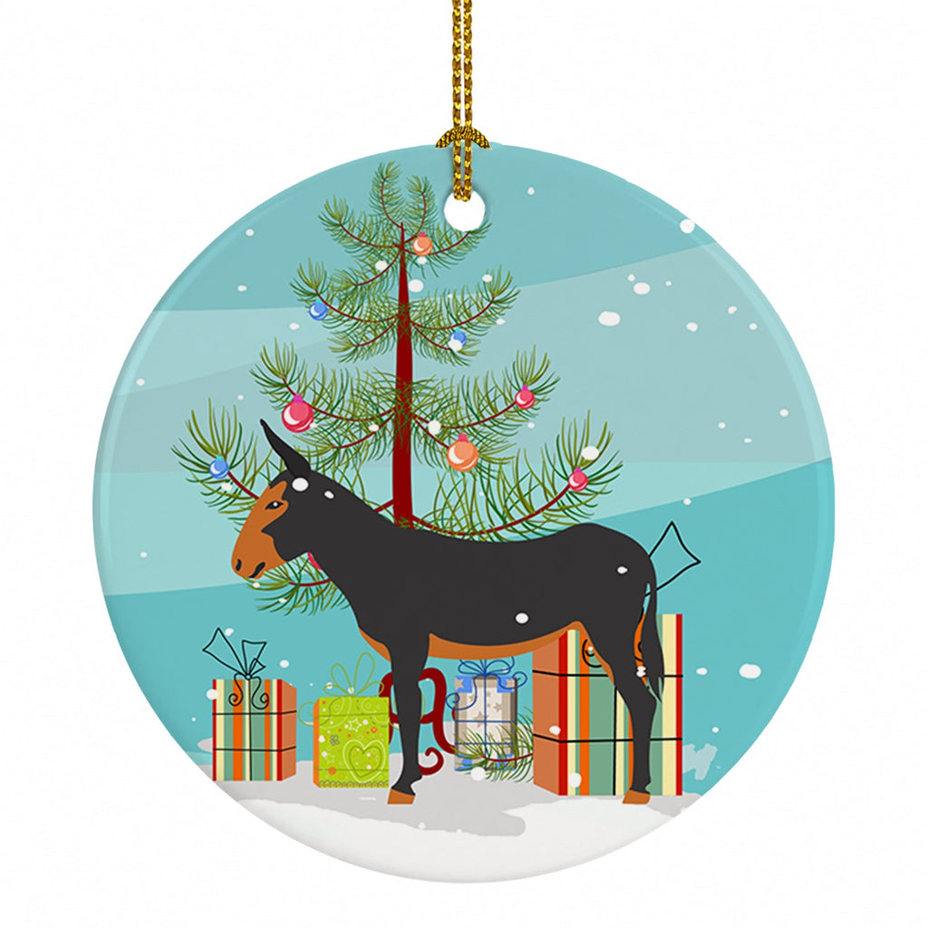 Catalan Donkey Christmas Ceramic Ornament Christmas Tree Hanging Decorations for Home Christmas Holiday, Party, Gift, 3 in, Multicolor