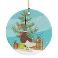 Saxony Sachsenente Duck Christmas Ceramic Ornament Christmas Tree Hanging Decorations for Home Christmas Holiday, Party, Gift, 3 in, Multicolor