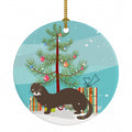 Russian or European Mink Christmas Ceramic Ornament Christmas Tree Hanging Decorations for Home Christmas Holiday, Party, Gift, 3 in, Multicolor