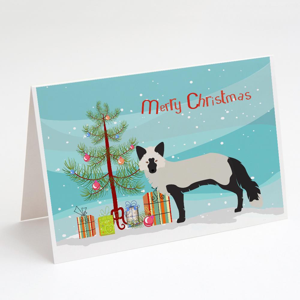 Silver Fox Christmas Greeting Cards Pack of 8 Blank Cards with Envelopes Whimsical A7 Size 5x7