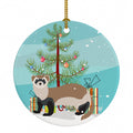 Ferret Christmas Ceramic Ornament Christmas Tree Hanging Decorations for Home Christmas Holiday, Party, Gift, 3 in, Multicolor