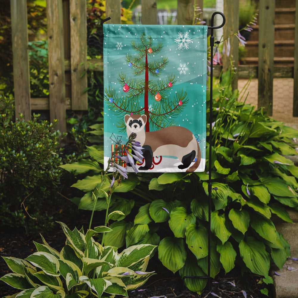 Ferret Christmas Garden Flag Mailbox Decorative Yard Banner Outside Patio Artwork for Flower Beds, Garden Size, Multicolor
