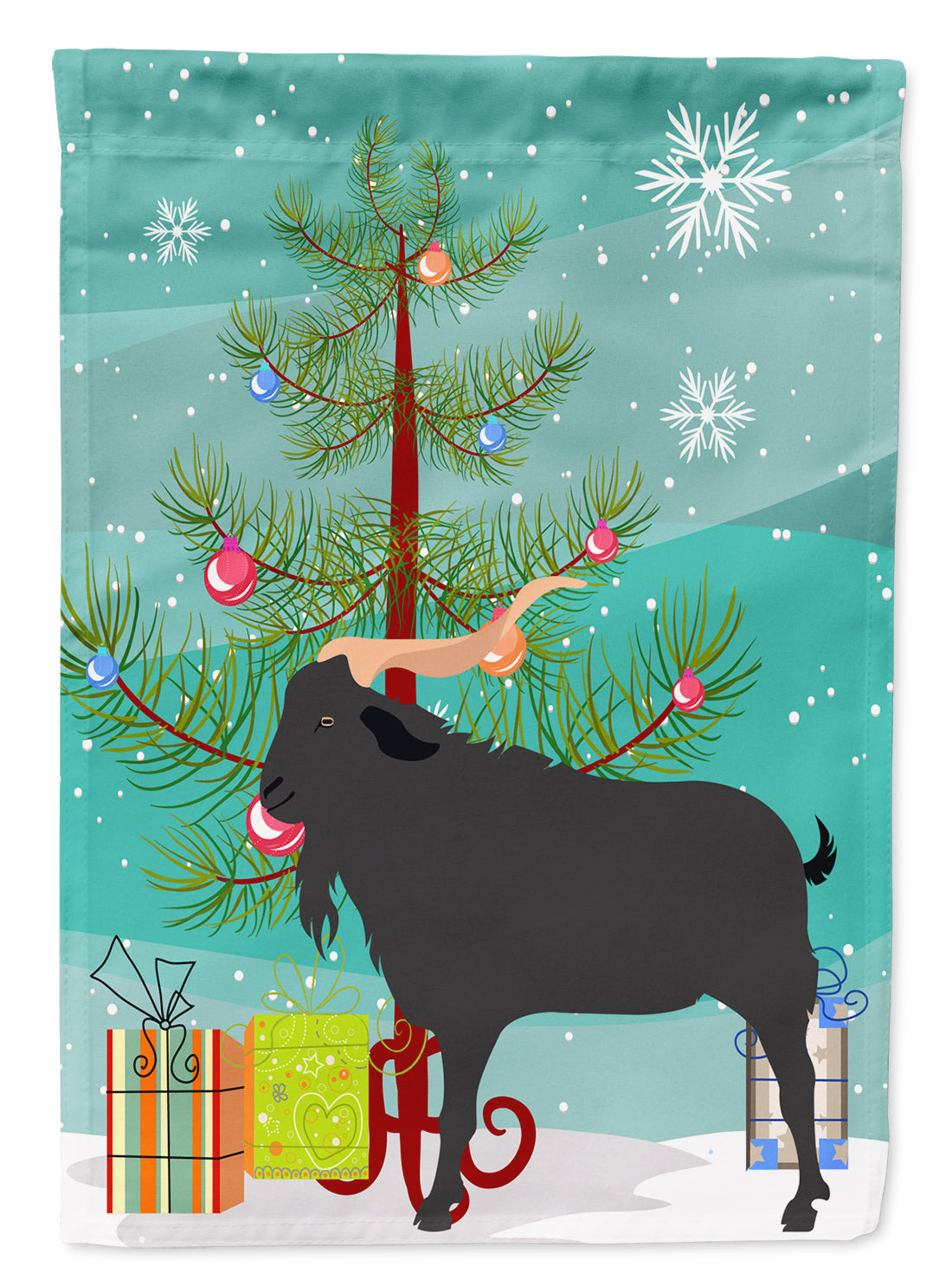 Verata Goat Christmas Garden Flag Mailbox Decorative Yard Banner Outside Patio Artwork for Flower Beds, Garden Size, Multicolor