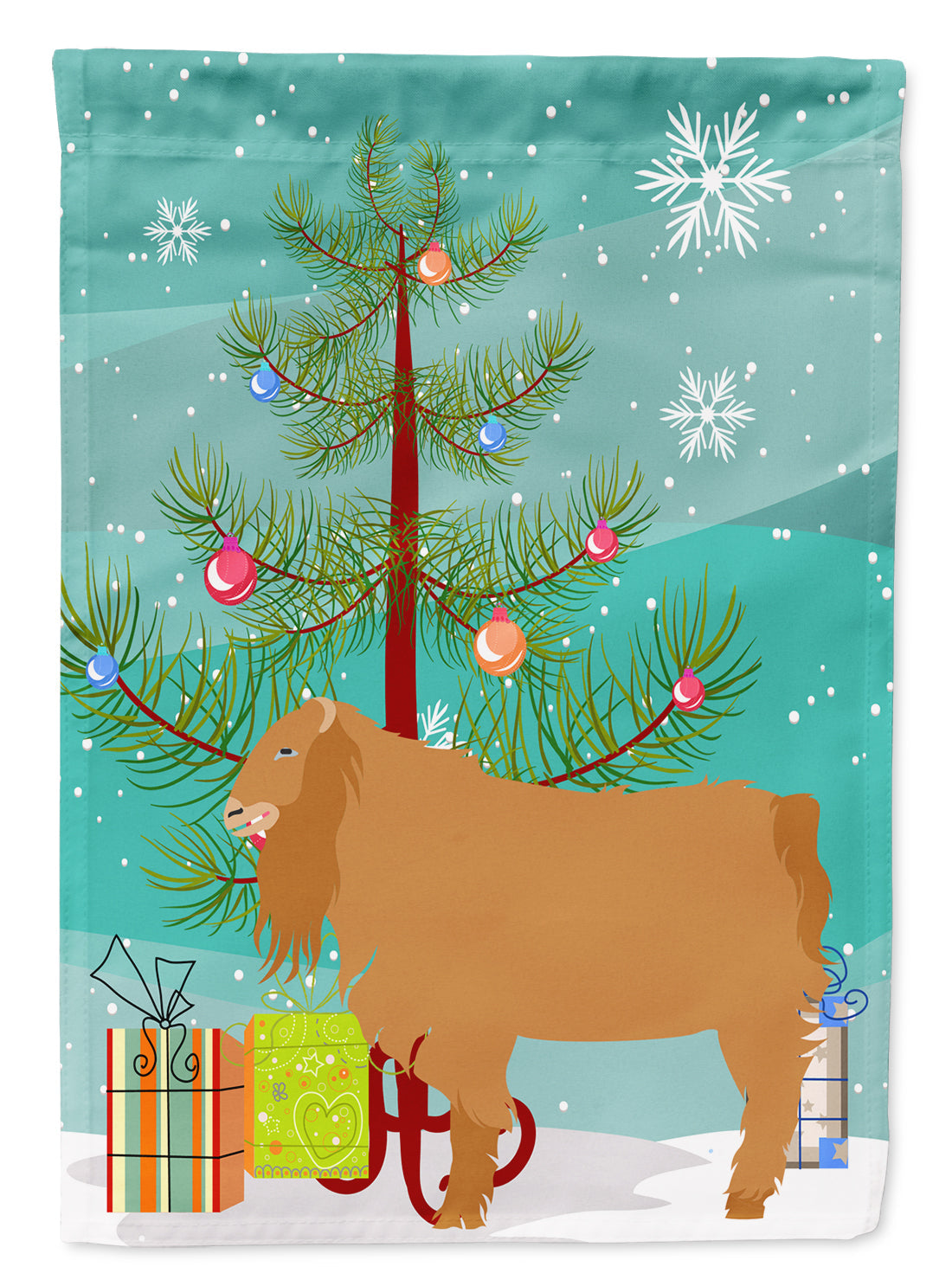 American Lamancha Goat Christmas Garden Flag Mailbox Decorative Yard Banner Outside Patio Artwork for Flower Beds, Garden Size, Multicolor