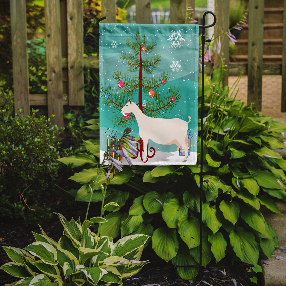 Saanen Goat Christmas Garden Flag Mailbox Decorative Yard Banner Outside Patio Artwork for Flower Beds, Garden Size, Multicolor