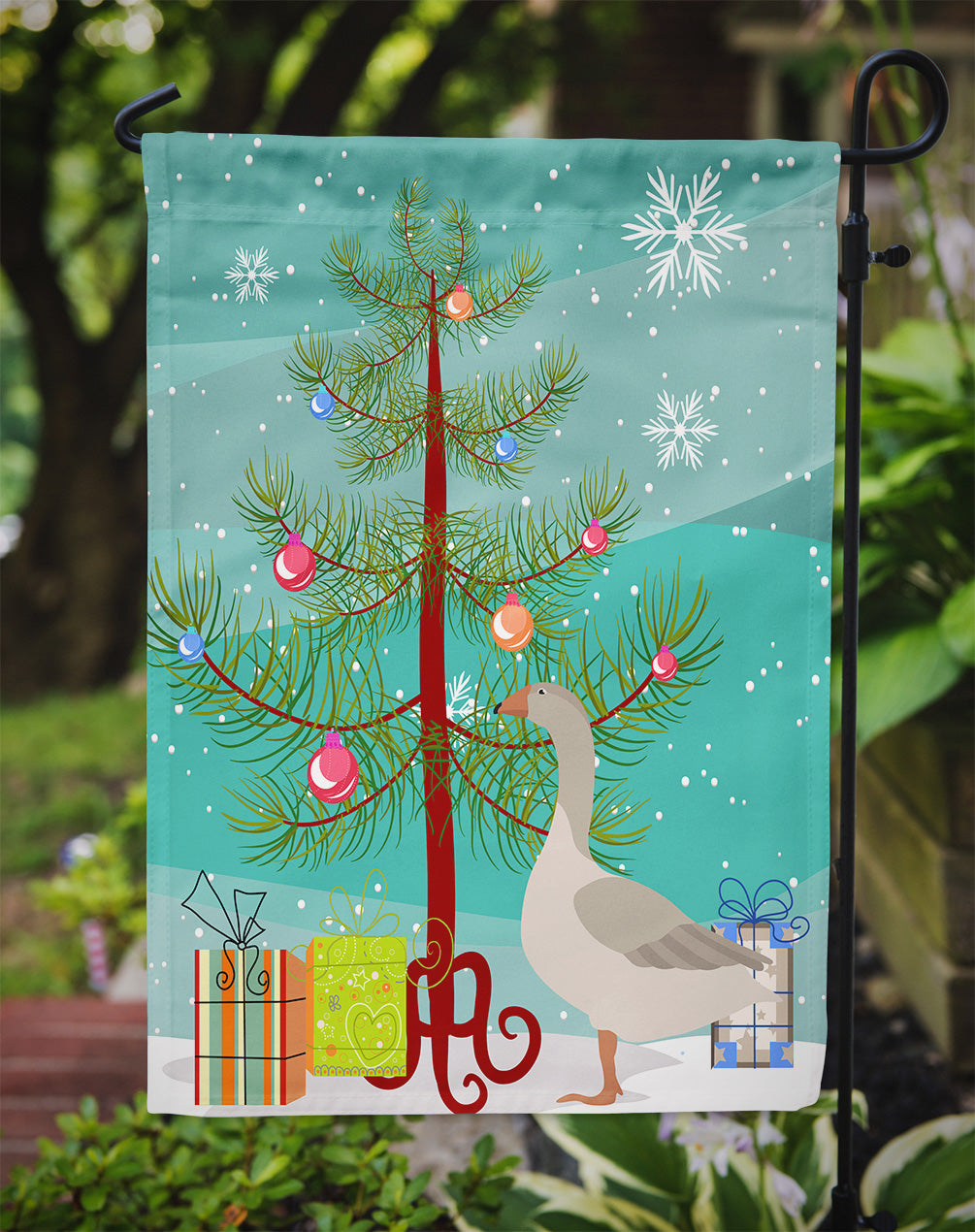 Steinbacher Goose Christmas Garden Flag Mailbox Decorative Yard Banner Outside Patio Artwork for Flower Beds, Garden Size, Multicolor