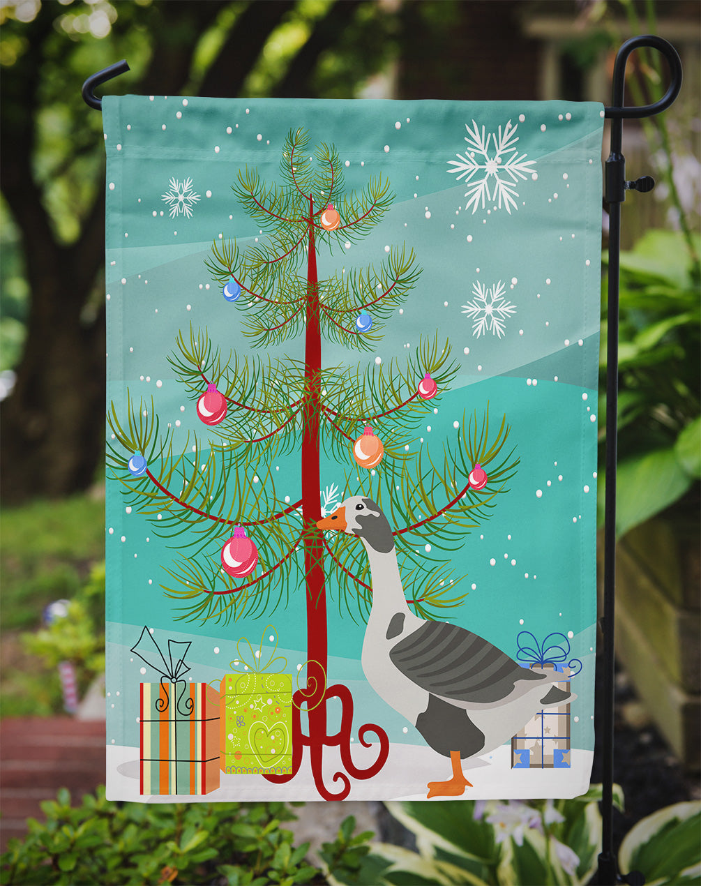 West of England Goose Christmas Garden Flag Mailbox Decorative Yard Banner Outside Patio Artwork for Flower Beds, Garden Size, Multicolor