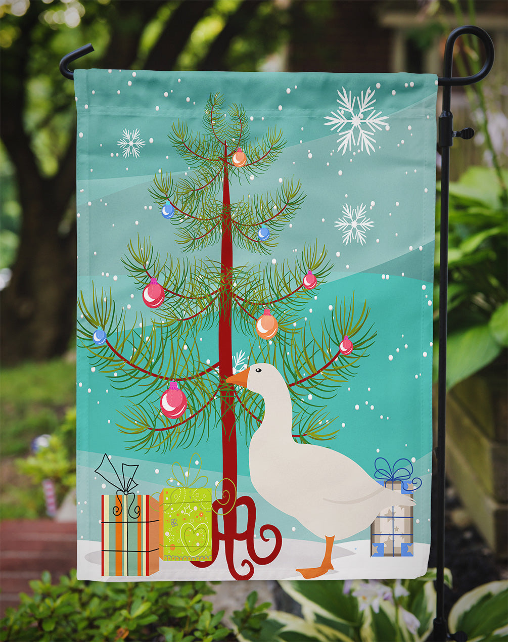 Shire Horse Christmas Garden Flag Mailbox Decorative Yard Banner Outside Patio Artwork for Flower Beds, Garden Size, Multicolor