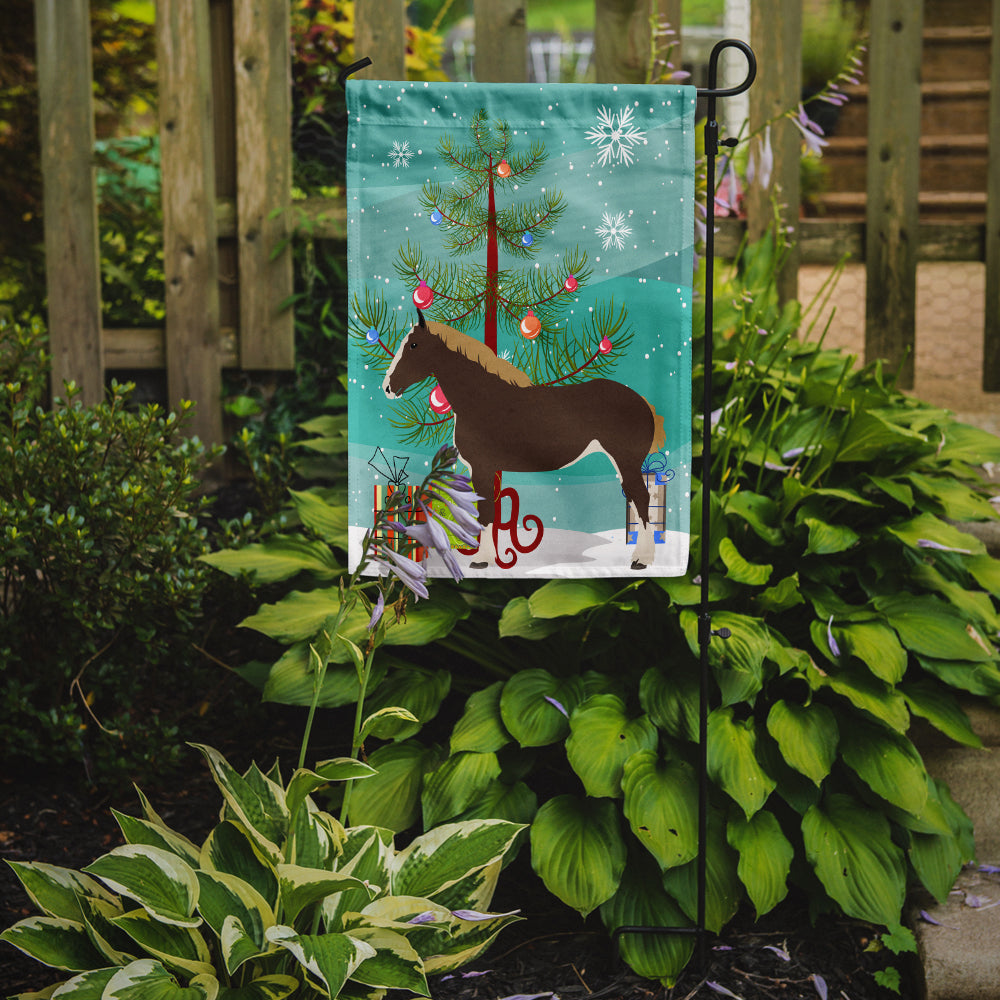 Percheron Horse Christmas Garden Flag Mailbox Decorative Yard Banner Outside Patio Artwork for Flower Beds, Garden Size, Multicolor