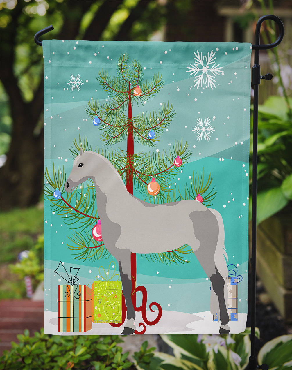 Orlov Trotter Horse Christmas Garden Flag Mailbox Decorative Yard Banner Outside Patio Artwork for Flower Beds, Garden Size, Multicolor