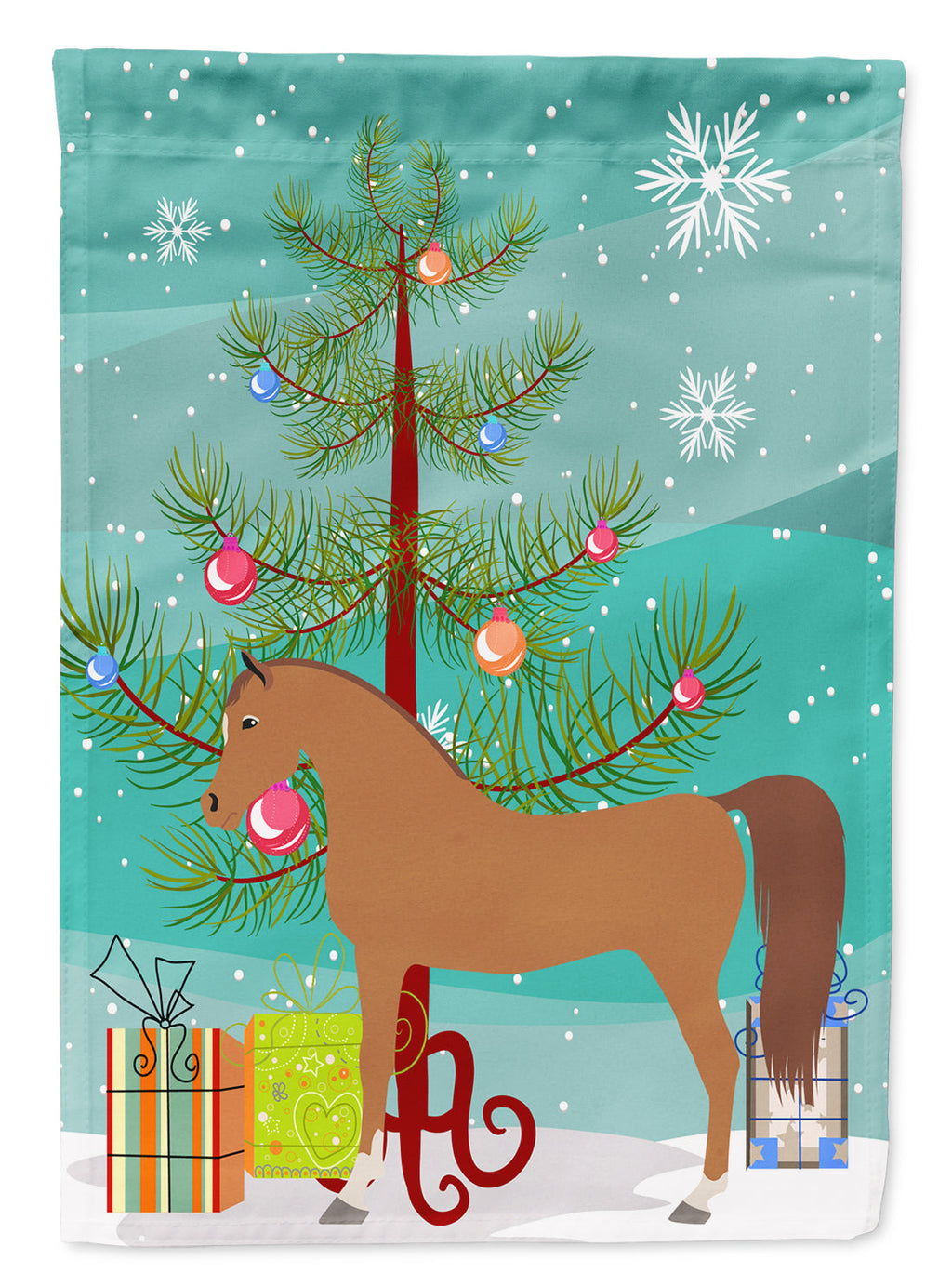 Arabian Horse Christmas Garden Flag Mailbox Decorative Yard Banner Outside Patio Artwork for Flower Beds, Garden Size, Multicolor