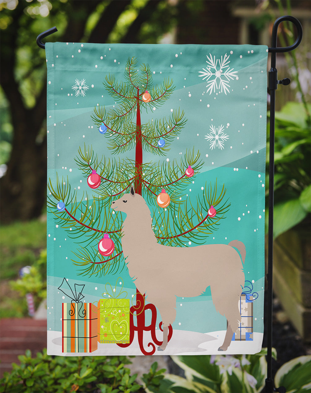 Llama Christmas Garden Flag Mailbox Decorative Yard Banner Outside Patio Artwork for Flower Beds, Garden Size, Multicolor