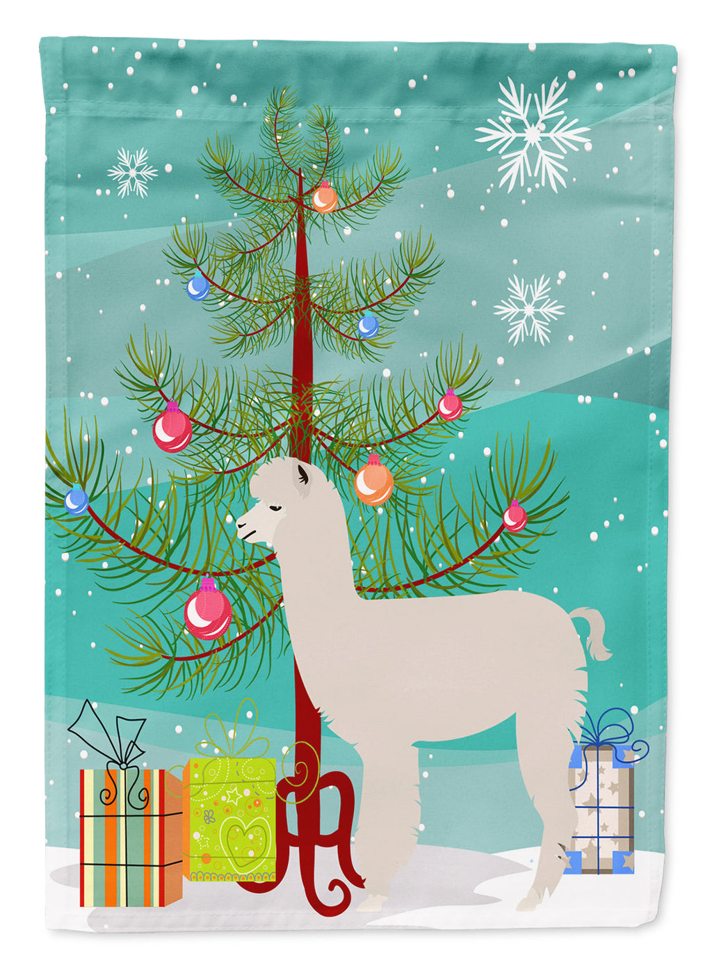 Alpaca Christmas Garden Flag Mailbox Decorative Yard Banner Outside Patio Artwork for Flower Beds, Garden Size, Multicolor