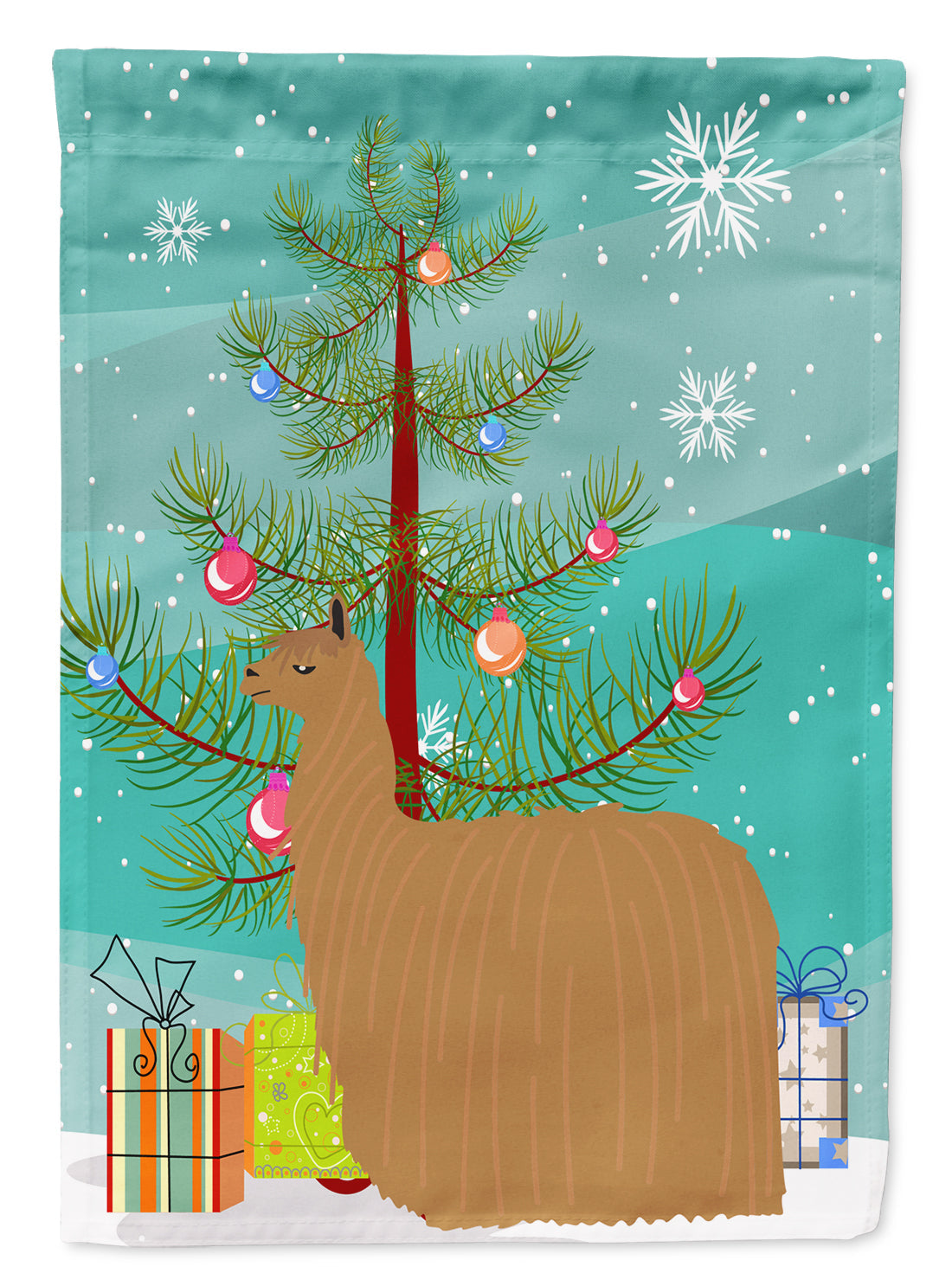 Alpaca Suri Christmas Garden Flag Mailbox Decorative Yard Banner Outside Patio Artwork for Flower Beds, Garden Size, Multicolor