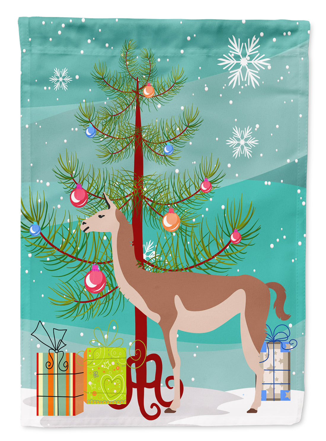 Guanaco Christmas Garden Flag Mailbox Decorative Yard Banner Outside Patio Artwork for Flower Beds, Garden Size, Multicolor
