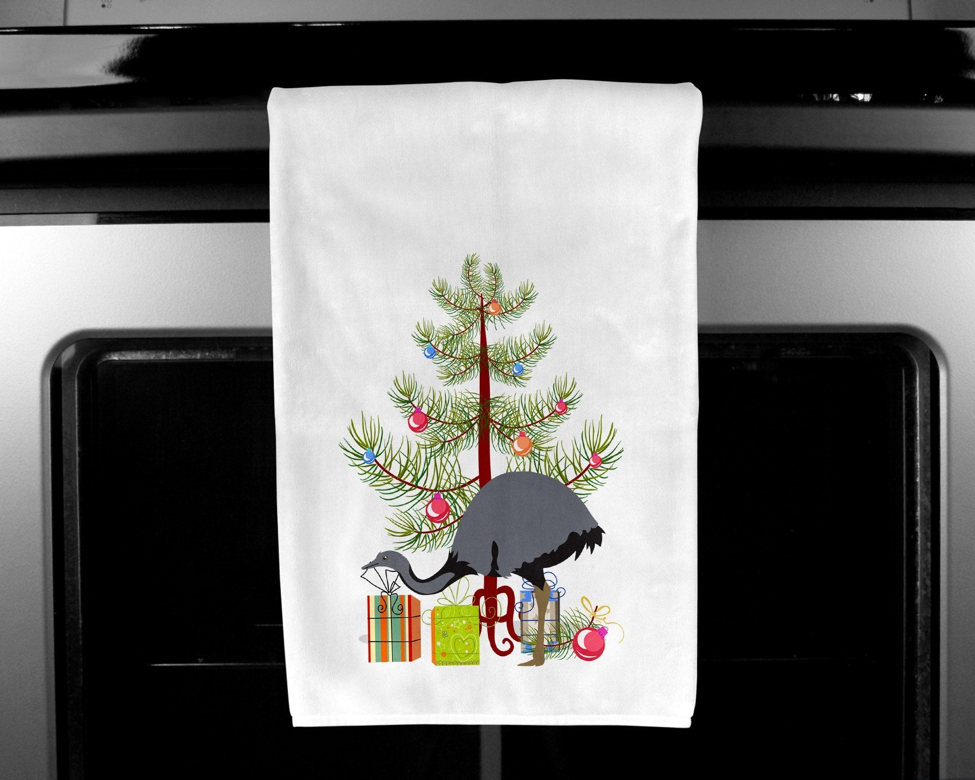 Rhea Christmas Kitchen Towel Set of 2 White Dish Towels Decorative Bathroom Hand towel for Hand, Face, Hair, Yoga, Tea, Dishcloth, 19 X 28", White