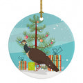 Indian Peahen Peafowl Christmas Ceramic Ornament Christmas Tree Hanging Decorations for Home Christmas Holiday, Party, Gift, 3 in, Multicolor