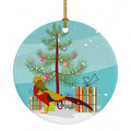 Golden or Chinese Pheasant Christmas Ceramic Ornament Christmas Tree Hanging Decorations for Home Christmas Holiday, Party, Gift, 3 in, Multicolor