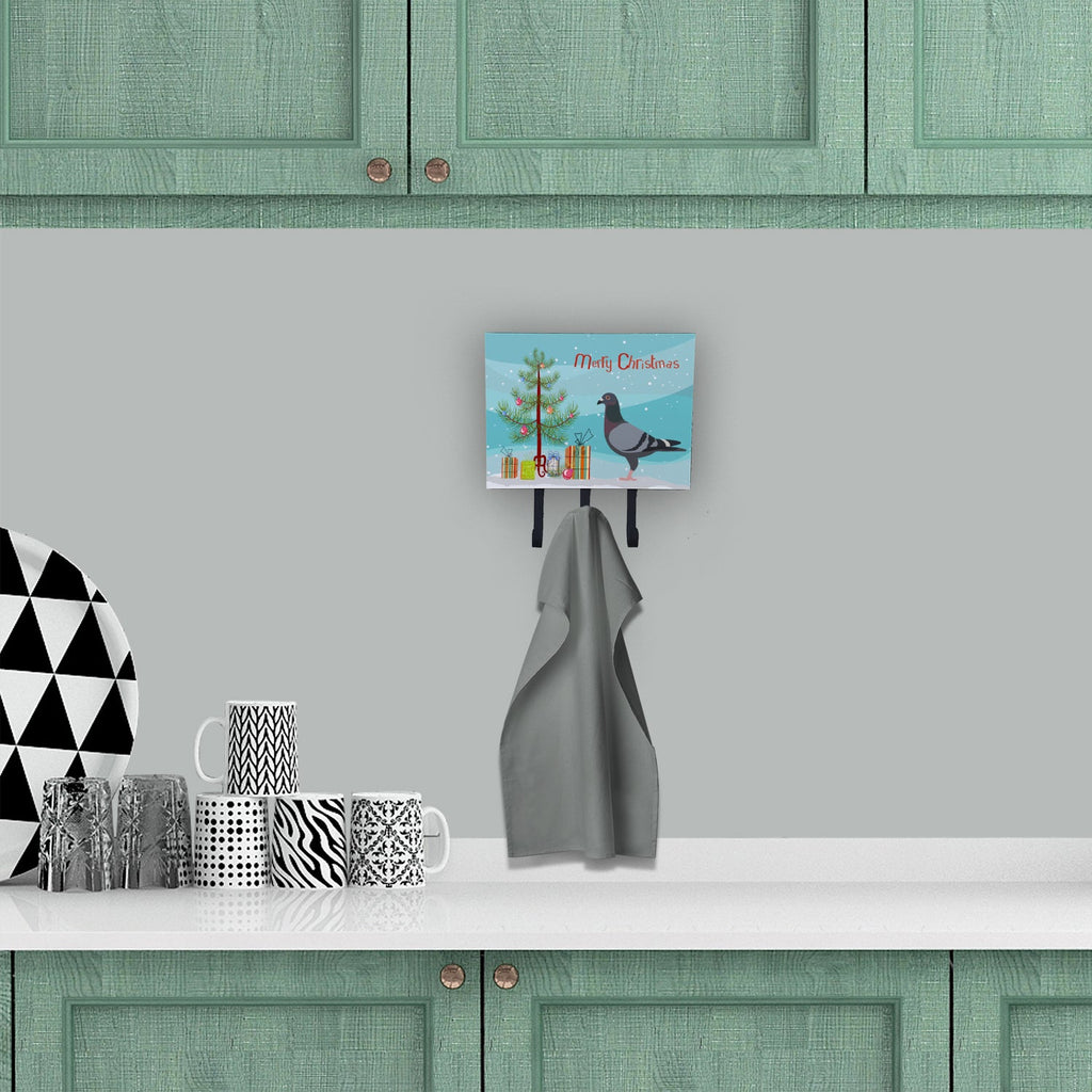 Racing Pigeon Christmas Leash or Key Holder Wall Hooks, Coat Rack Wall Mount, for Hanging Keys, Towels, Aprons, Leashes