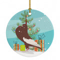 English Pouter Pigeon Christmas Ceramic Ornament Christmas Tree Hanging Decorations for Home Christmas Holiday, Party, Gift, 3 in, Multicolor