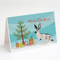 English Spot Rabbit Christmas Greeting Cards Pack of 8 Blank Cards with Envelopes Whimsical A7 Size 5x7