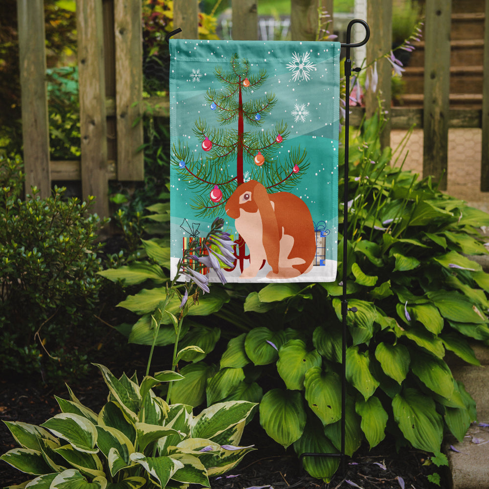 English Lop Rabbit Christmas Garden Flag Mailbox Decorative Yard Banner Outside Patio Artwork for Flower Beds, Garden Size, Multicolor