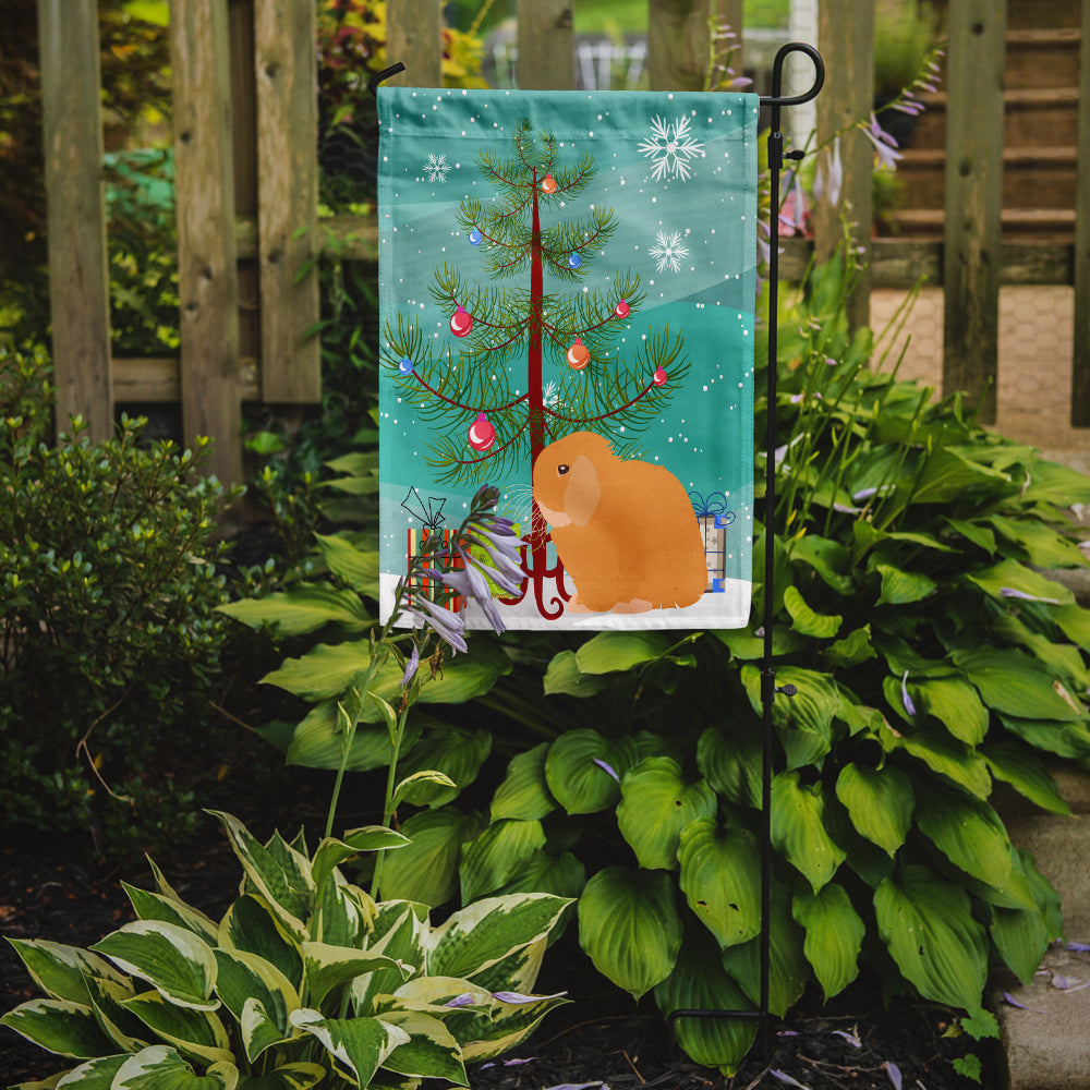 Holland Lop Rabbit Christmas Garden Flag Mailbox Decorative Yard Banner Outside Patio Artwork for Flower Beds, Garden Size, Multicolor