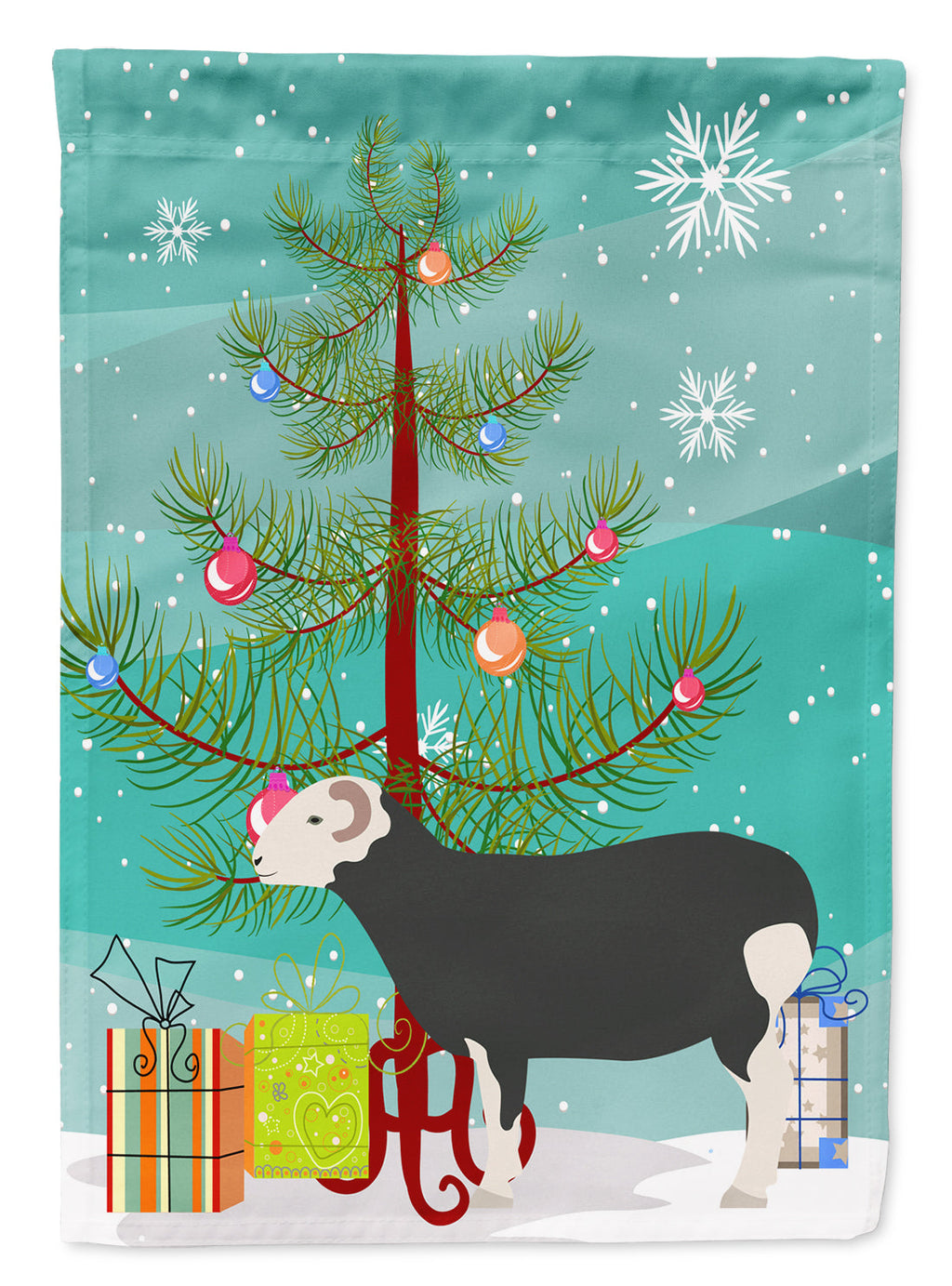 Herwick Sheep Christmas Garden Flag Mailbox Decorative Yard Banner Outside Patio Artwork for Flower Beds, Garden Size, Multicolor