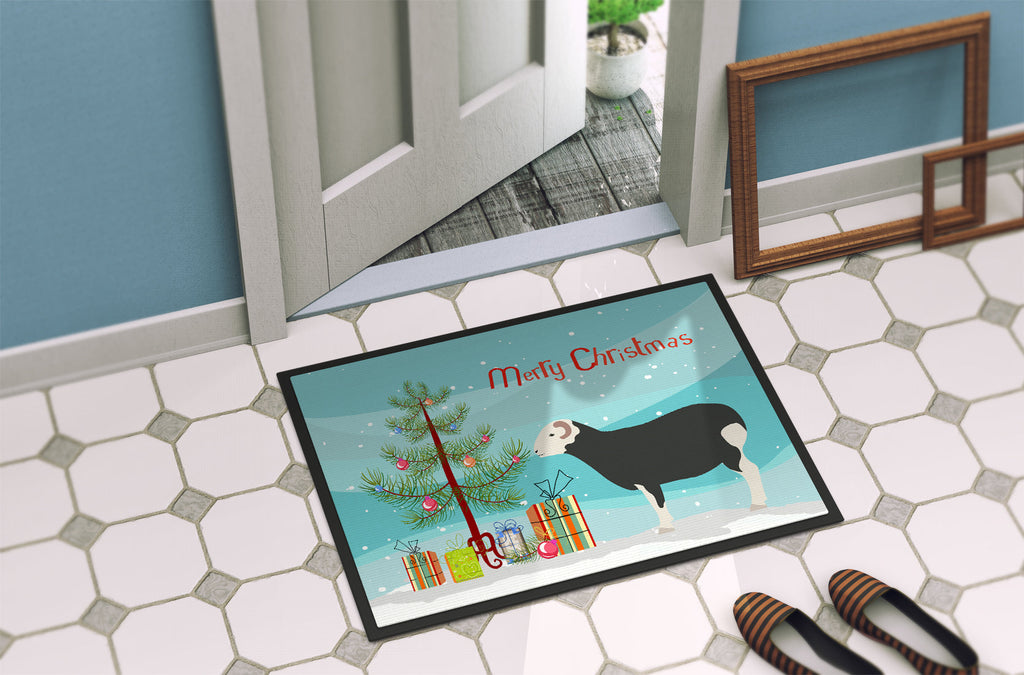 Herwick Sheep Christmas Doormat Indoor Outdoor 24H X 36W Front Door Mat Rugs for Entryway, Non Slip Washable Low Pile,
