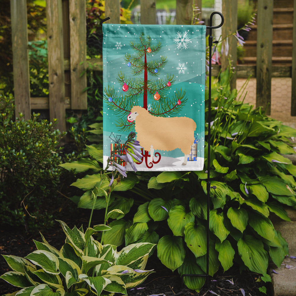English Leicester Longwool Sheep Christmas Garden Flag Mailbox Decorative Yard Banner Outside Patio Artwork for Flower Beds, Garden Size, Multicolor