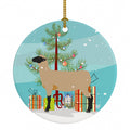 Hampshire Down Sheep Christmas Ceramic Ornament Christmas Tree Hanging Decorations for Home Christmas Holiday, Party, Gift, 3 in, Multicolor