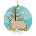 Kerry Hill Sheep Christmas Ceramic Ornament Christmas Tree Hanging Decorations for Home Christmas Holiday, Party, Gift, 3 in, Multicolor