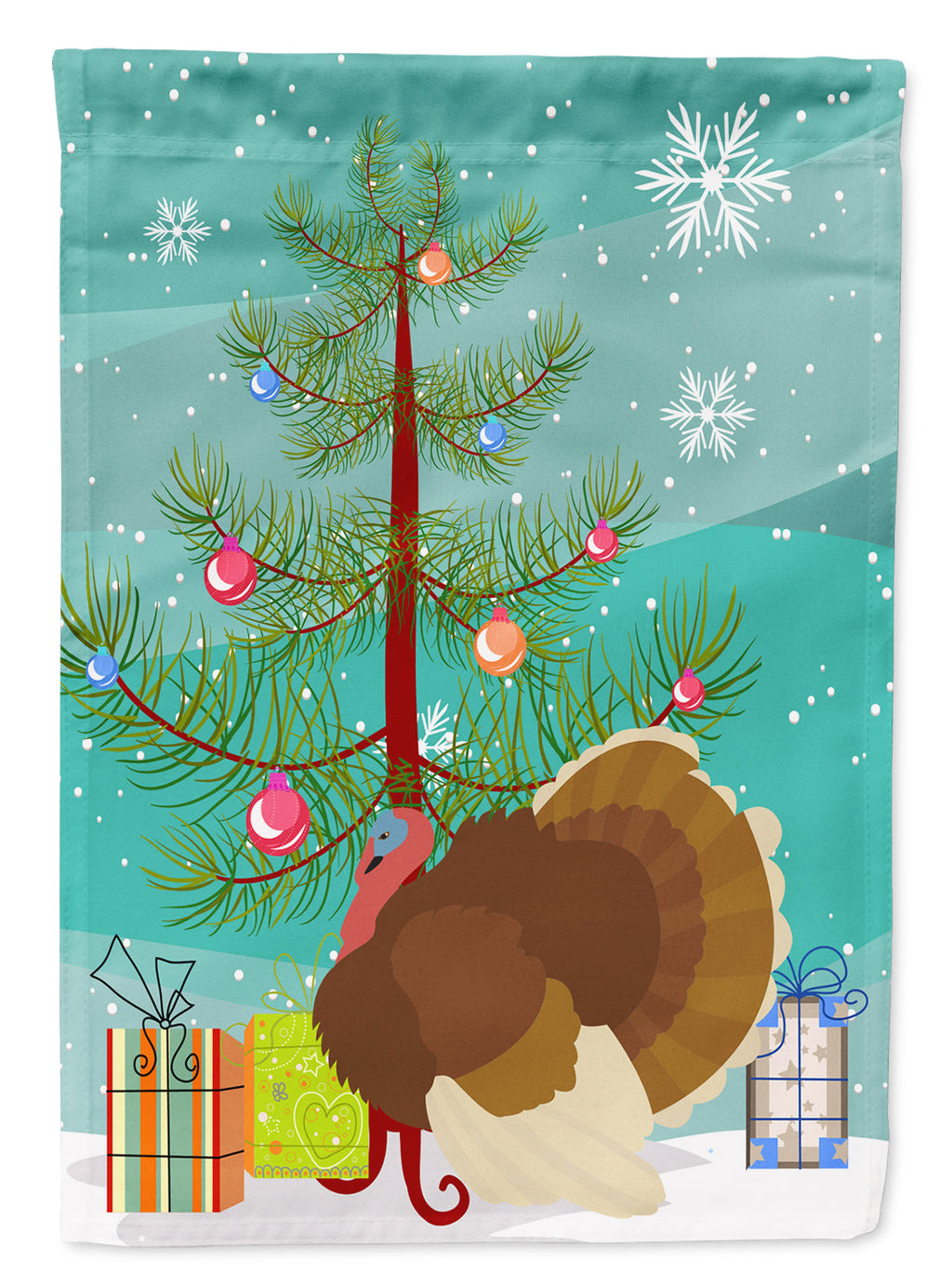 French Turkey Dindon Christmas Garden Flag Mailbox Decorative Yard Banner Outside Patio Artwork for Flower Beds, Garden Size, Multicolor