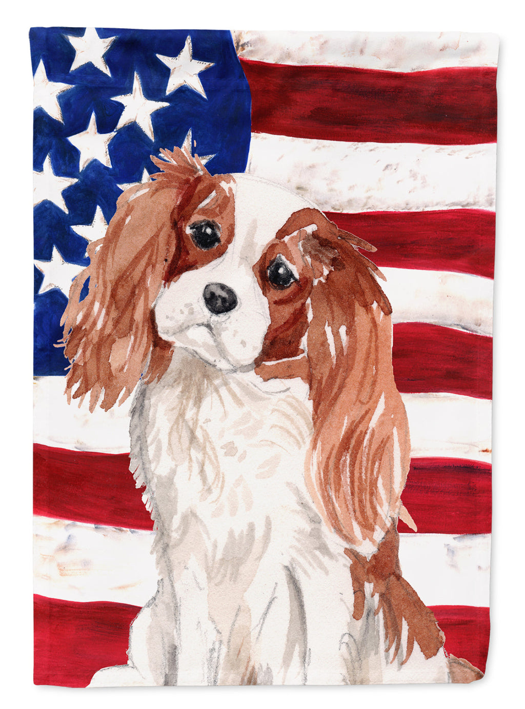 Blenheim Cavalier Spaniel Patriotic Garden Flag Mailbox Decorative Yard Banner Outside Patio Artwork for Flower Beds, Garden Size, Multicolor