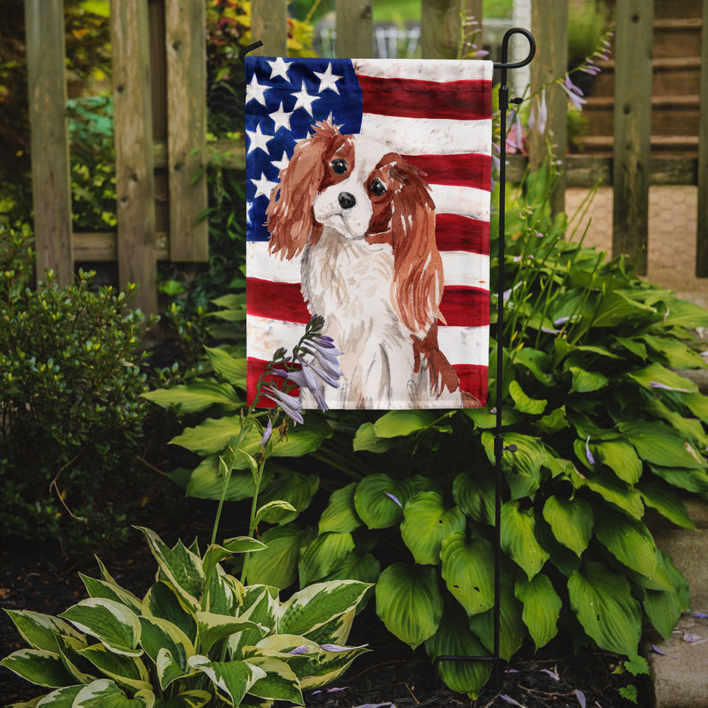 Blenheim Cavalier Spaniel Patriotic Garden Flag Mailbox Decorative Yard Banner Outside Patio Artwork for Flower Beds, Garden Size, Multicolor