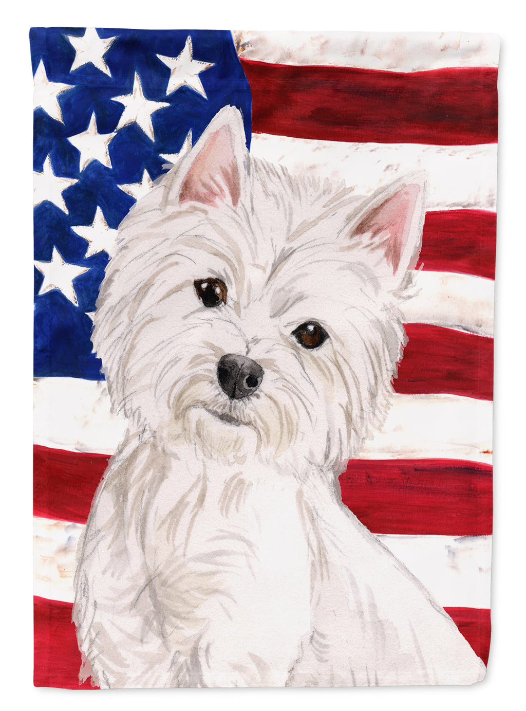 Westie Patriotic Garden Flag Mailbox Decorative Yard Banner Outside Patio Artwork for Flower Beds, Garden Size, Multicolor