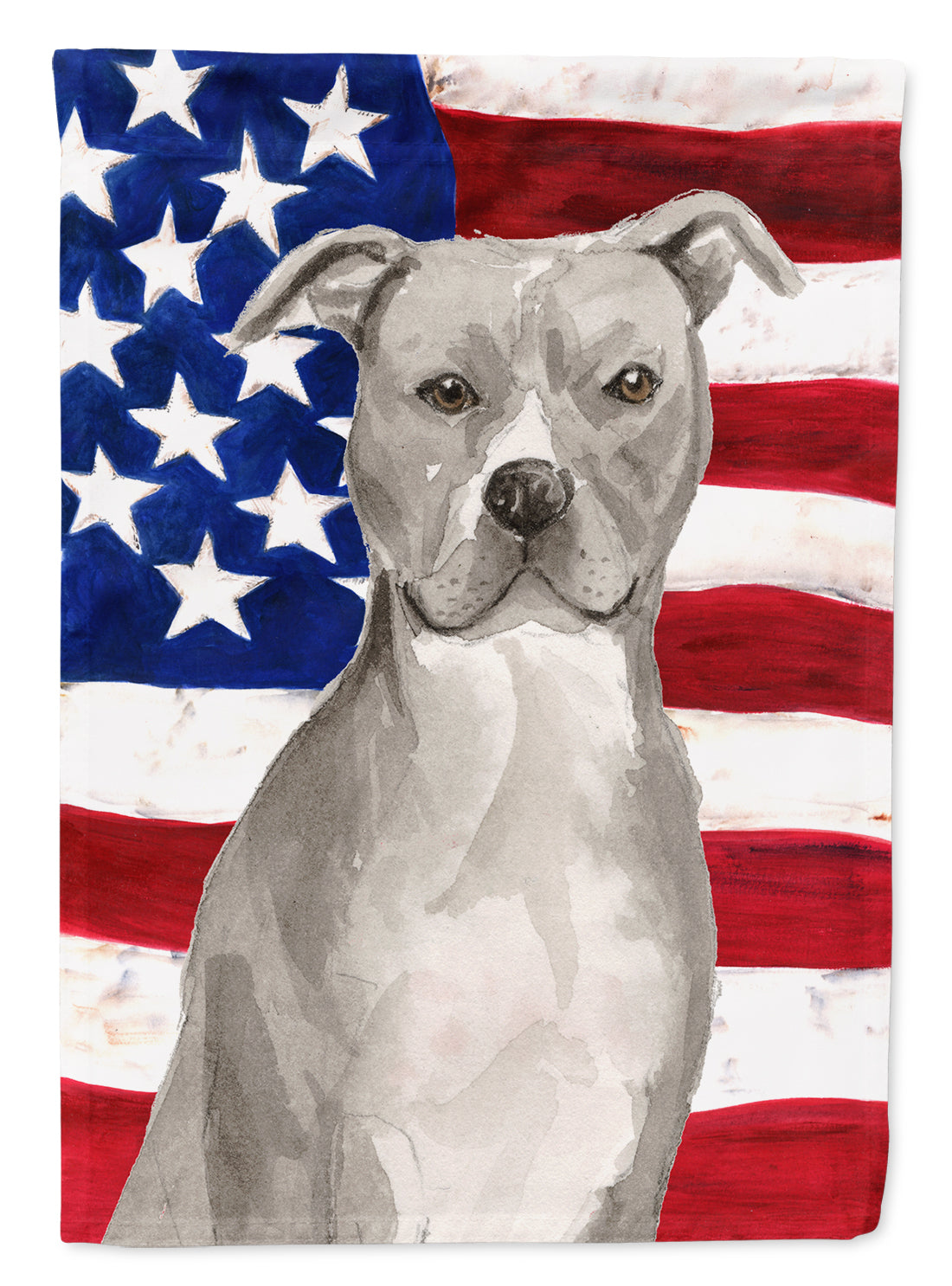 Staffordshire Bull Terrier Patriotic Garden Flag Mailbox Decorative Yard Banner Outside Patio Artwork for Flower Beds, Garden Size, Multicolor