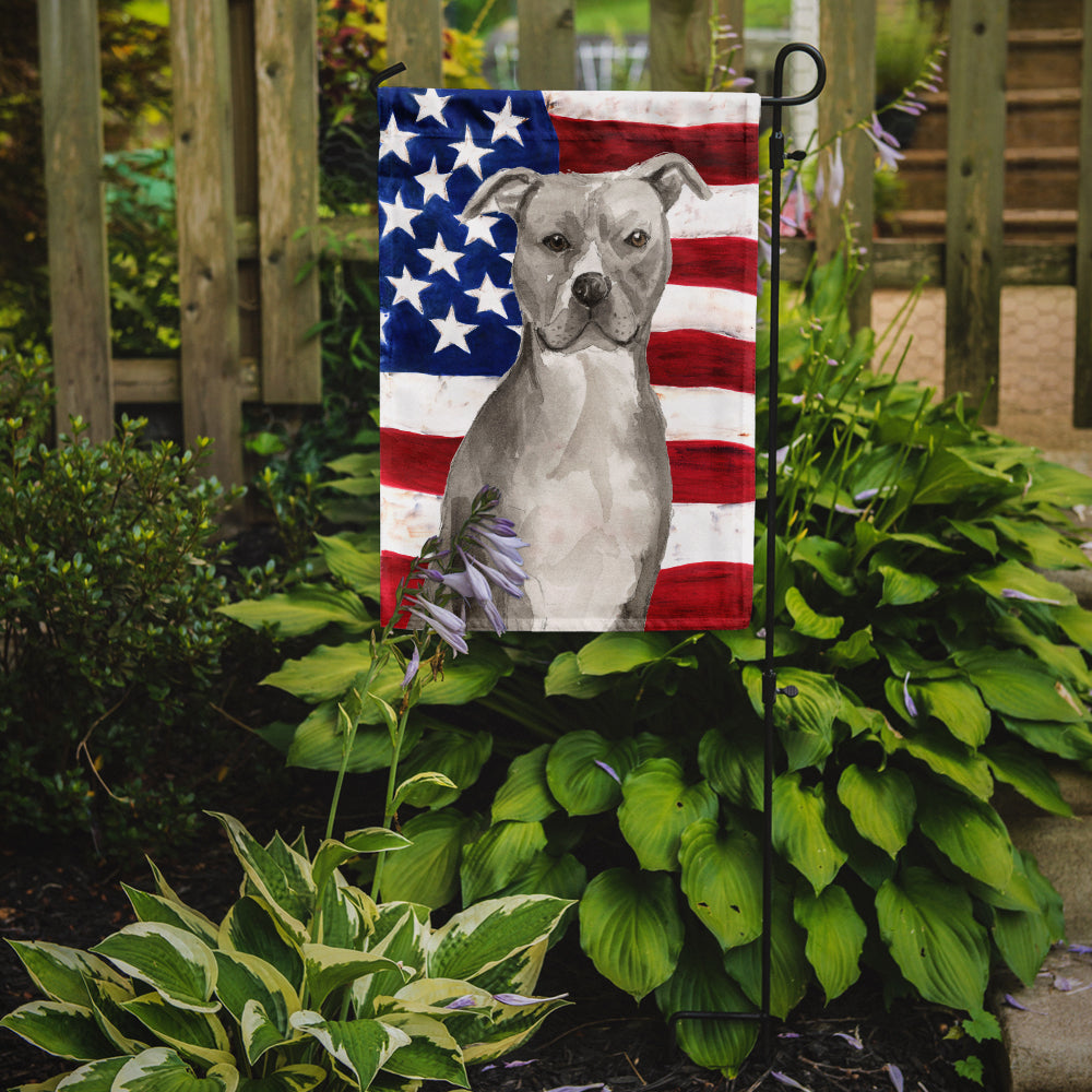 Staffordshire Bull Terrier Patriotic Garden Flag Mailbox Decorative Yard Banner Outside Patio Artwork for Flower Beds, Garden Size, Multicolor