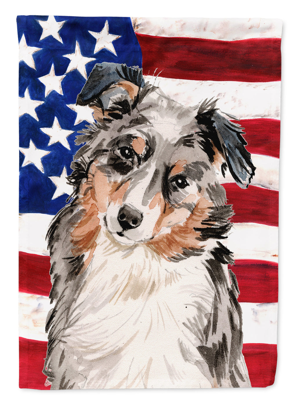 Australian Shepherd Patriotic Garden Flag Mailbox Decorative Yard Banner Outside Patio Artwork for Flower Beds, Garden Size, Multicolor