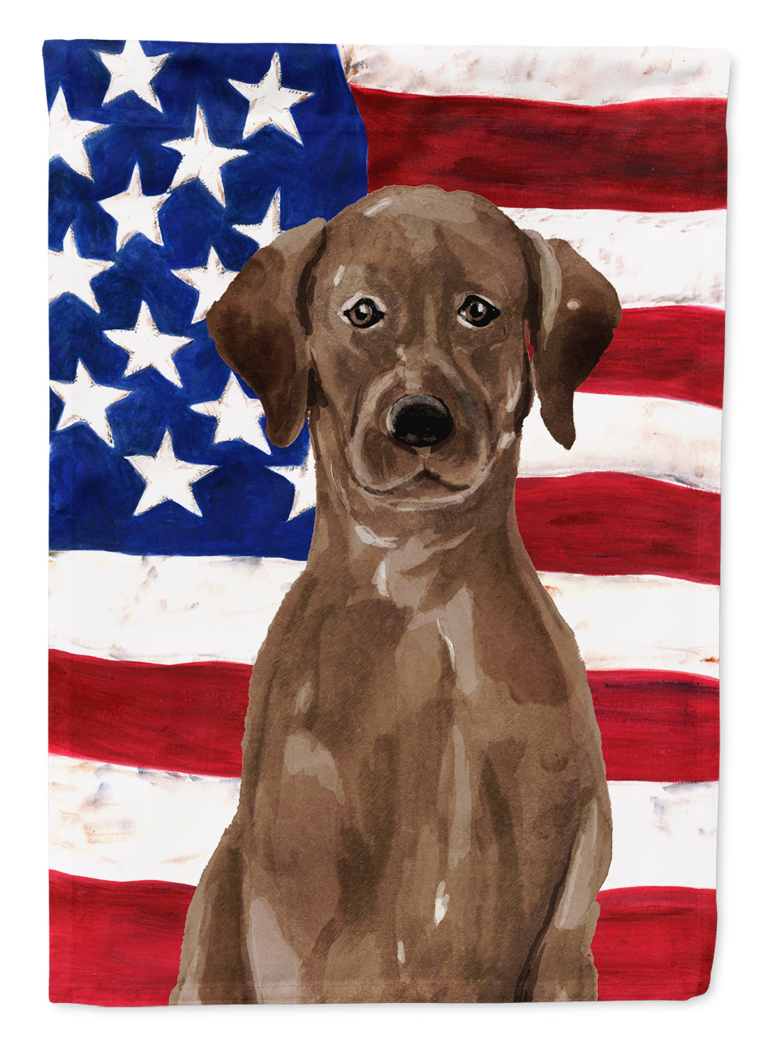 Chocolate Labrador Patriotic Garden Flag Mailbox Decorative Yard Banner Outside Patio Artwork for Flower Beds, Garden Size, Multicolor