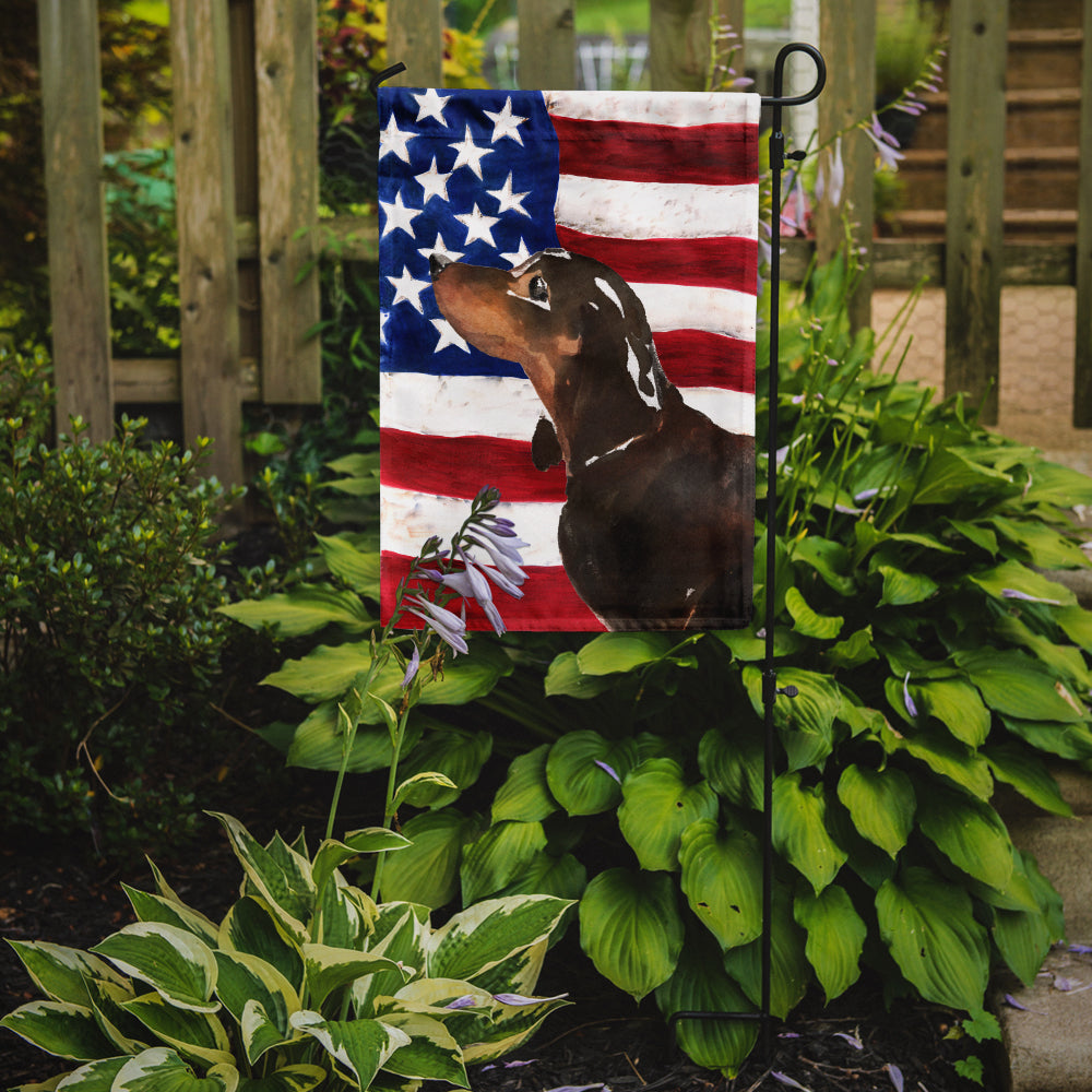 Black and Tan Dachshund Patriotic Garden Flag Mailbox Decorative Yard Banner Outside Patio Artwork for Flower Beds, Garden Size, Multicolor