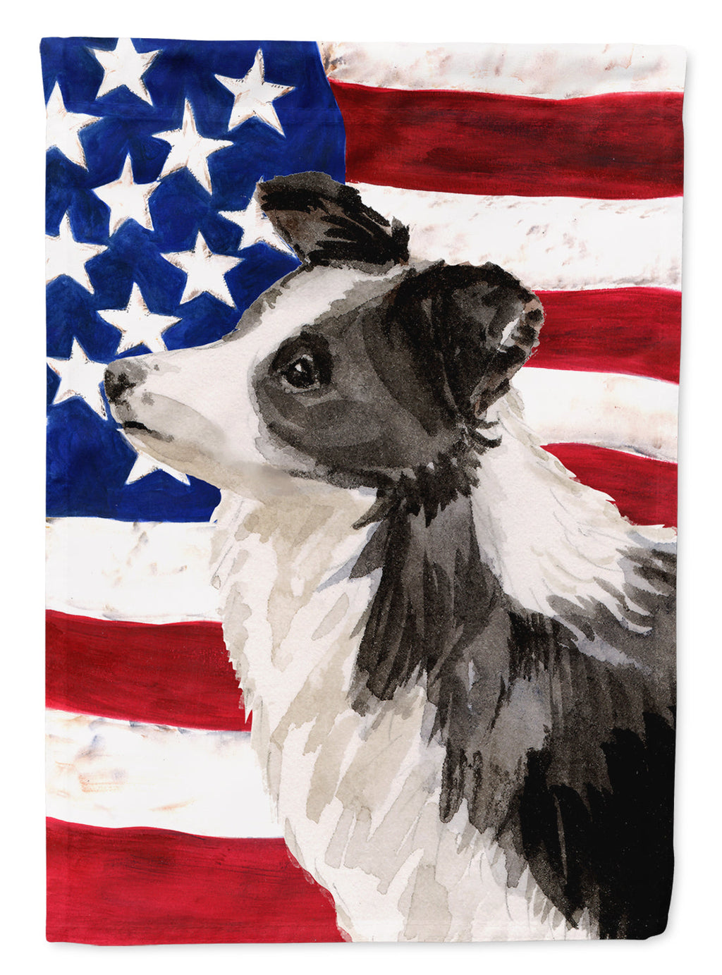 Border Collie Patriotic Garden Flag Mailbox Decorative Yard Banner Outside Patio Artwork for Flower Beds, Garden Size, Multicolor